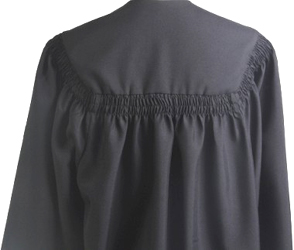 Bachelors Gowns - Black Color in Matte Finish - BACK