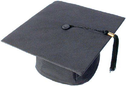 Graduation Cap in Black Color in Matte Finish