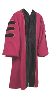 Doctoral Gowns Packages in Matte Finish with Velvet and Piping